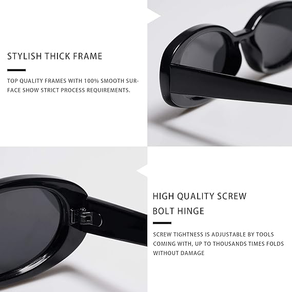 Vintage Style Sun Glasses For Women Retro Oval Sunglasses For Women - Vintage Small Round Sun Glasses With UV400 Protection Vintage Round Sunglasses